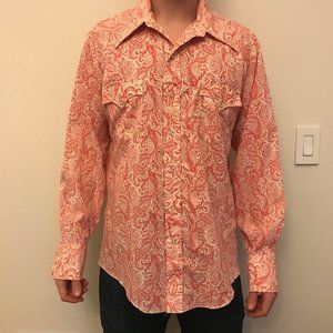 Traditional Western Cowboy Shirt w/ Pearl Buttons!